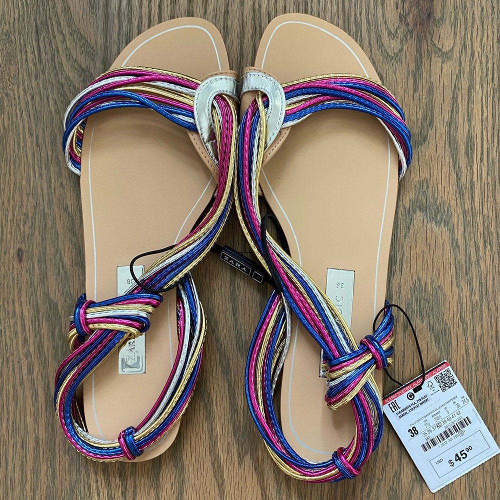 Zara metallic sandals
